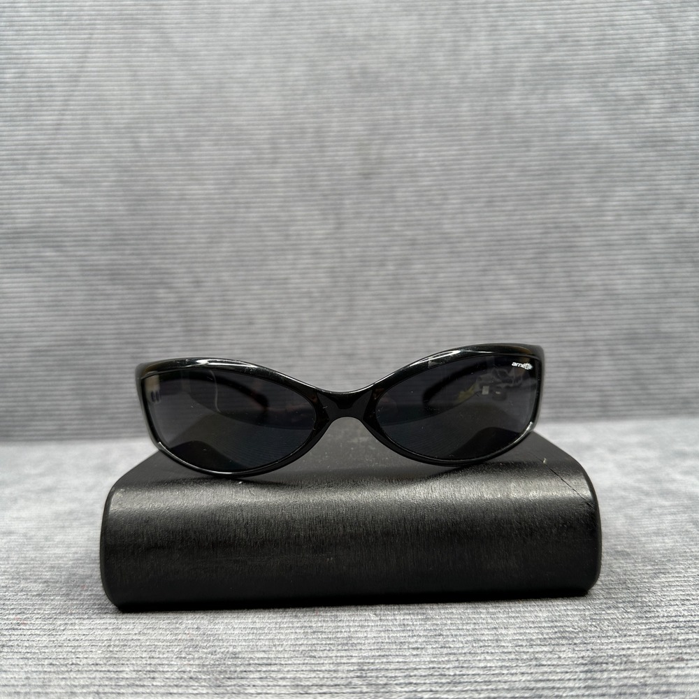 Arnette Swinger Sunglasses Black Polarized Wrap Around Made in Italy 250-41/81